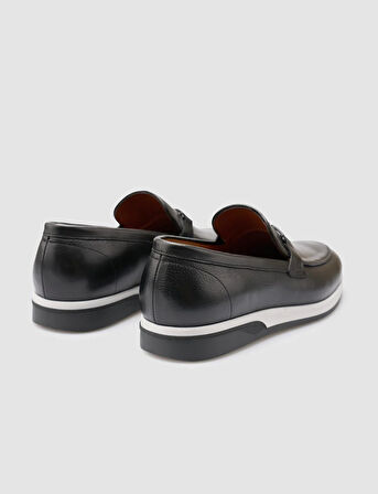 %100 Hakiki Deri Siyah Erkek Loafer
