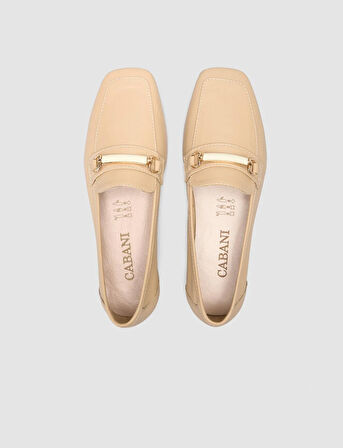 %100 Hakiki Deri Vizon Kadın Loafer