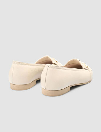 Cabani %100 Hakiki Deri Bej Kadın Babet