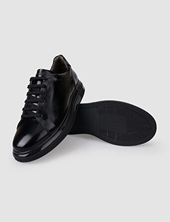 Cabani %100 Hakiki Deri Siyah Açma Bağcıklı Erkek Spor Ayakkabı