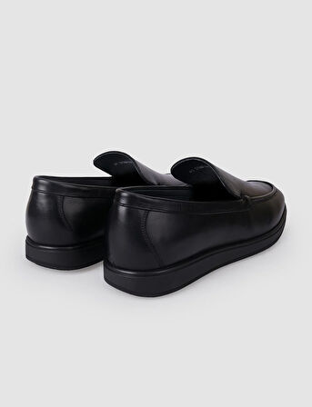%100 Hakiki Deri Siyah Erkek Loafer