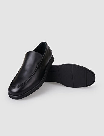 %100 Hakiki Deri Siyah Erkek Loafer