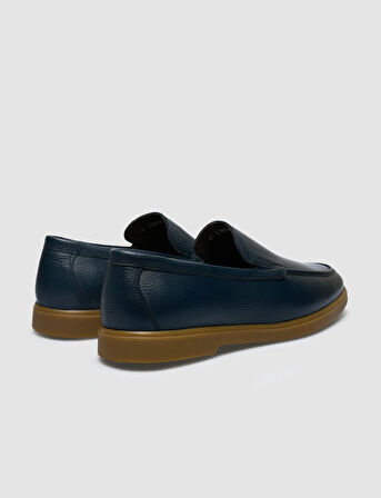 %100 Hakiki Deri Lacivert Erkek Loafer