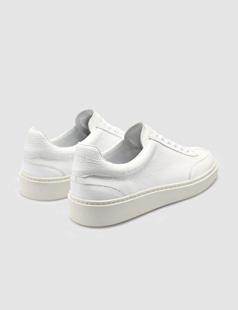 %100 Hakiki Deri Beyaz Erkek Spor Ayakkabı