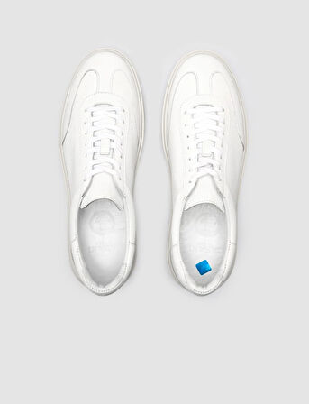 %100 Hakiki Deri Beyaz Erkek Spor Ayakkabı