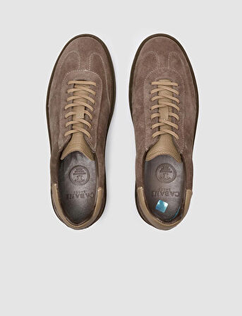 %100 Hakiki Deri Vizon Süet Erkek Spor Ayakkabı