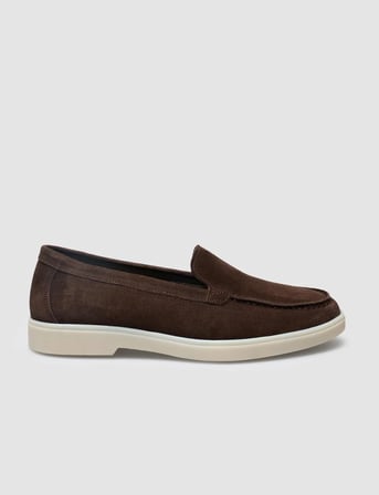 Lagaria MonaMae %100 Hakiki Deri Kahverengi Süet Kadın Loafer