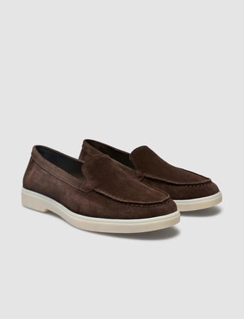 Lagaria MonaMae %100 Hakiki Deri Kahverengi Süet Kadın Loafer
