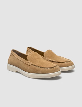 Lagaria MonaMae %100 Hakiki Deri Taba Süet Kadın Loafer