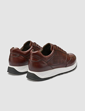 %100 Hakiki Deri Kahverengi Erkek Spor Ayakkabı