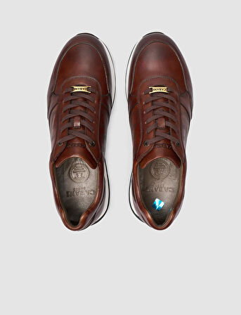 %100 Hakiki Deri Kahverengi Erkek Spor Ayakkabı