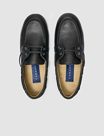 %100 Hakiki Deri Siyah Kadın Loafer