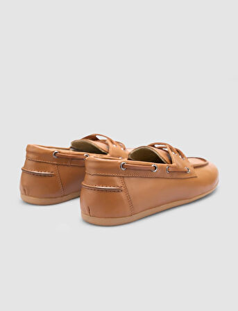 %100 Hakiki Deri Taba Kadın Loafer