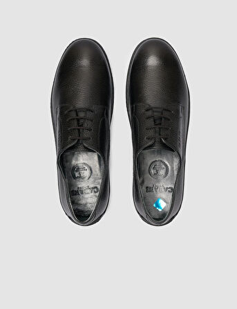 %100 Hakiki Deri Siyah Erkek Günlük Ayakkabı