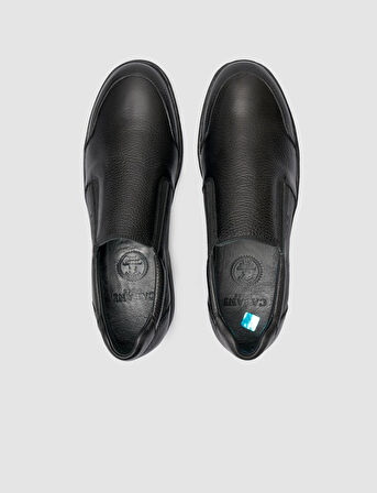 %100 Hakiki Deri Siyah Erkek Günlük Ayakkabı