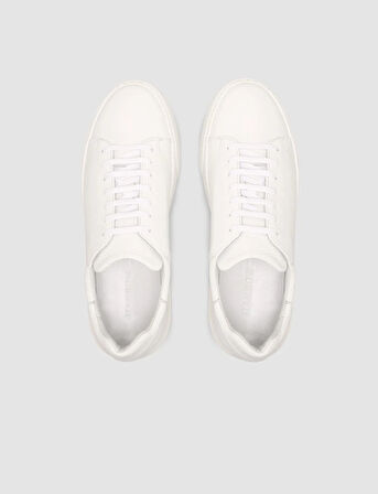 %100 Hakiki Deri Beyaz Erkek Sneaker