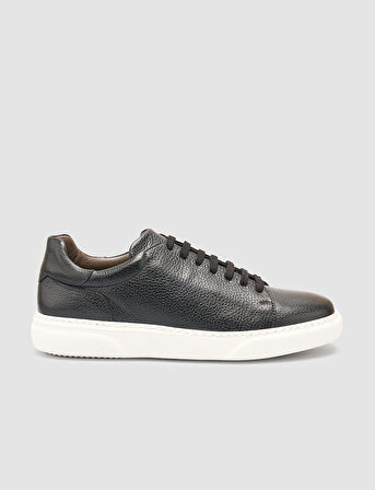 Cabani %100 Hakiki Deri Siyah Erkek Sneaker