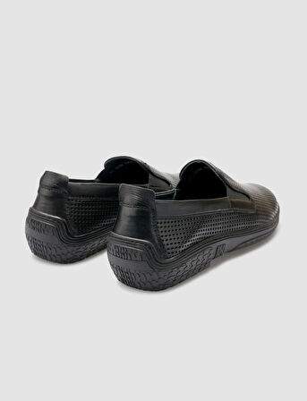 %100 Hakiki Deri Siyah Erkek Loafer