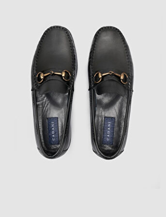 %100 Hakiki Deri Siyah Erkek Loafer