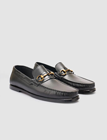 Cabani %100 Hakiki Deri Siyah Erkek Loafer