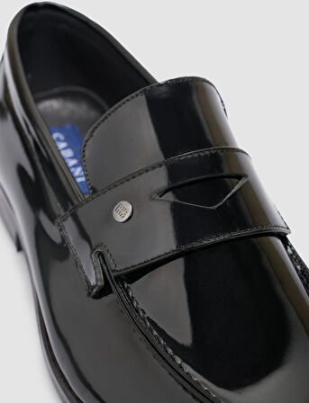 %100 Hakiki Deri Siyah Rugan Erkek Klasik Ayakkabı