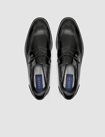 %100 Hakiki Deri Siyah Rugan Erkek Klasik Ayakkabı