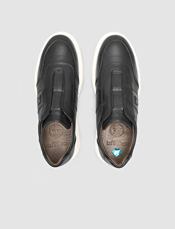 Cabani %100 Hakiki Deri Siyah Erkek Spor Ayakkabı