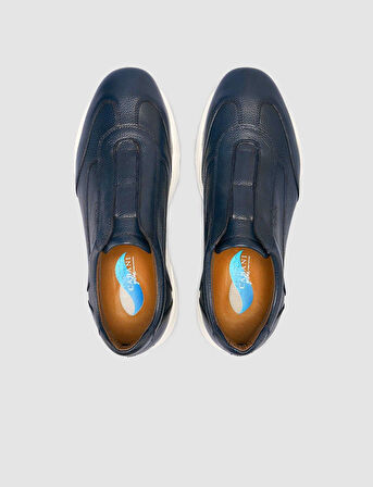 %100 Hakiki Deri Lacivert Erkek Spor Ayakkabı