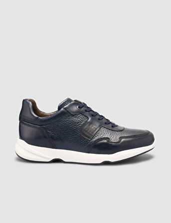 %100 Hakiki Deri Lacivert Erkek Spor Ayakkabı