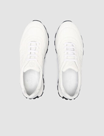 %100 Hakiki Deri Beyaz Kadın Sneaker