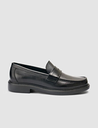 %100 Hakiki Deri Siyah Erkek Loafer