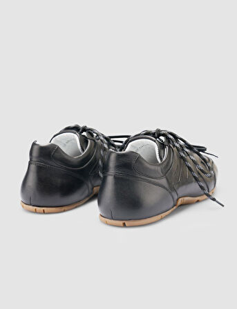 Cabani %100 Hakiki Deri Siyah Kadın Sneaker