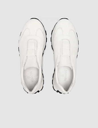 %100 Hakiki Deri Beyaz Kadın Sneaker