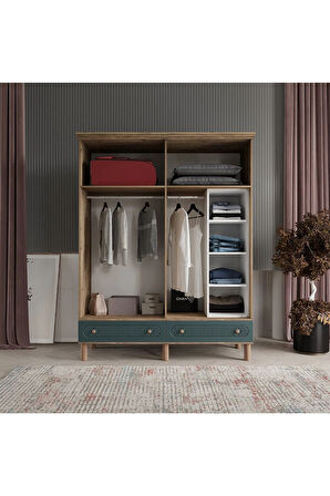 SOHO 4 KAPAK YEŞİL GARDIROP