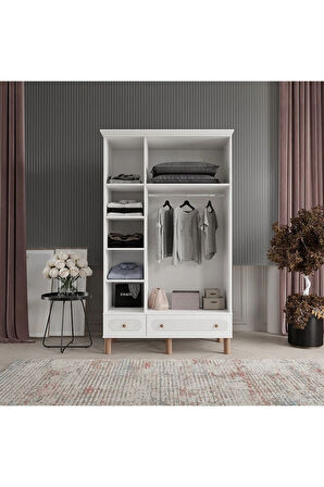 SOHO 3 KAPAKLI BEYAZ GARDIROP TAMAMI MDF