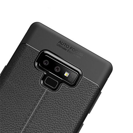 Gpack Samsung Galaxy Note 9 Kılıf Niss Deri Görünüm Silikon3D Cam