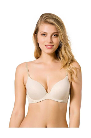 3'lü Paket Kadın Micro Kumaş Desteksiz Balenli Klasik Sütyen 7010 Siyah-beyaz-ten