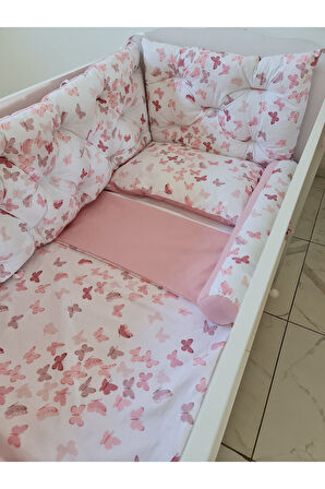 70x120 Beşik Kenar Koruma - 40cm Yükseklik - %100 Pamuk Kumaş - Antialerjik - Yıkanabilir