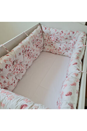 70x120 Beşik Kenar Koruma - 40cm Yükseklik - %100 Pamuk Kumaş - Antialerjik - Yıkanabilir