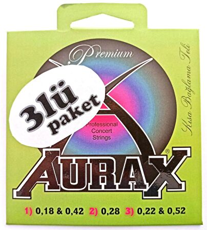 Aurax 3ARX18 Üçlü Paket Kısa Sap Bağlama Teli 018 Profesyonel 