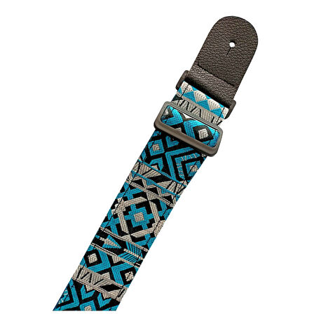 Rj200-C1 Gitar Askısı Deluxe Guitar Strap Deri Başlıklı 2 Katlı