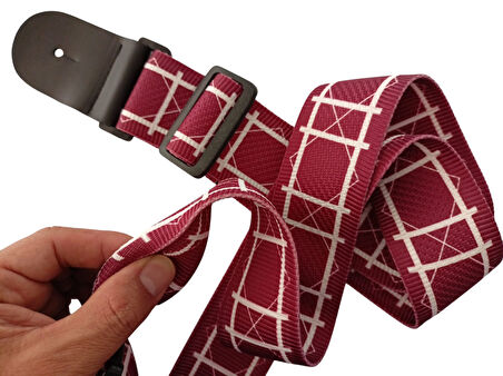 Rj200-C2 Gitar Askısı Deluxe Guitar Strap Deri Başlıklı 2 Katlı