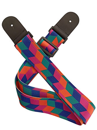 Rj200-C5 Gitar Askısı Deluxe Guitar Strap Deri Başlıklı 2 Katlı