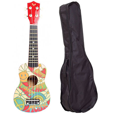 Angel AUK21-LOPT Soprano Ukulele Kılıflı