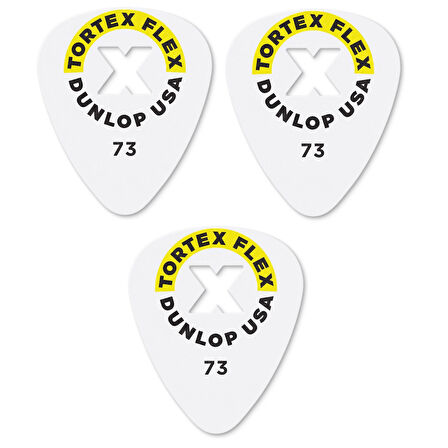 Jim Dunlop 428X0.73 Gitar Pena 3 Adet (0.73 mm) Tortex Flex X 