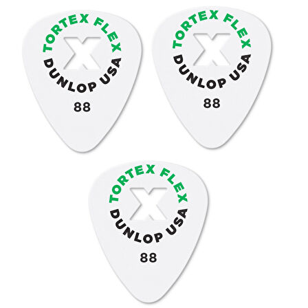 Jim Dunlop 428X0.88 Gitar Pena 3 Adet (0.88 mm) Tortex Flex X 