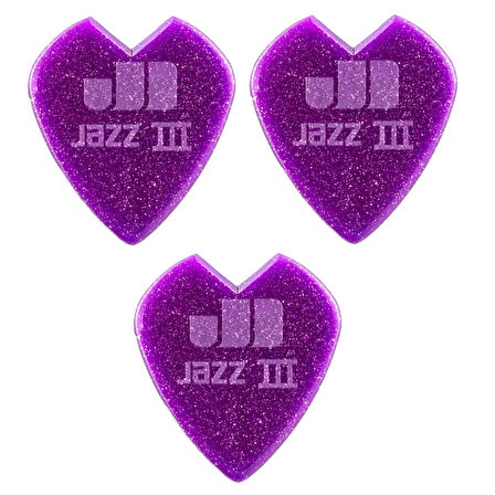 Jim Dunlop 47RKH3NPS Jazz III Purple Sparkl Pena 3 Adet Kirk Hammett Signature 