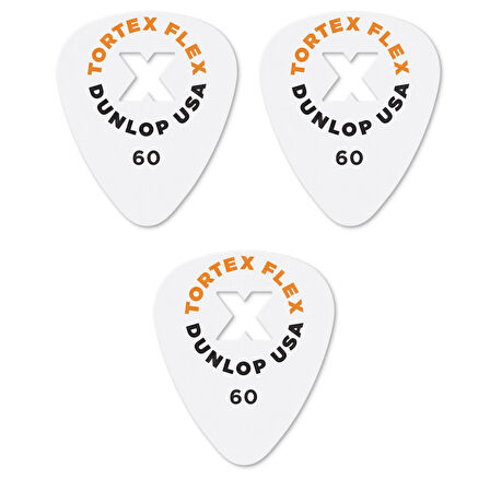 Jim Dunlop 428X0.60 Gitar Pena 3 Adet (0.60 mm) Tortex Flex X 