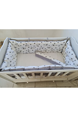 70 x 130 - Bebek Beşik Kenar Koruma Takımı - 40 cm Yükseklik, Yıkanabilir