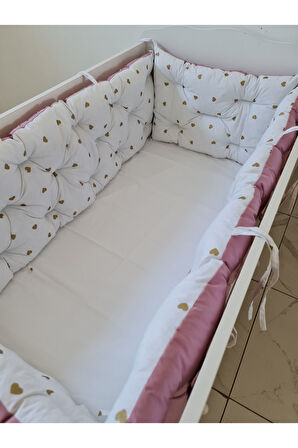 70 x 130 - Bebek Beşik Kenar Koruma Takımı - 40 cm Yükseklik, Yıkanabilir